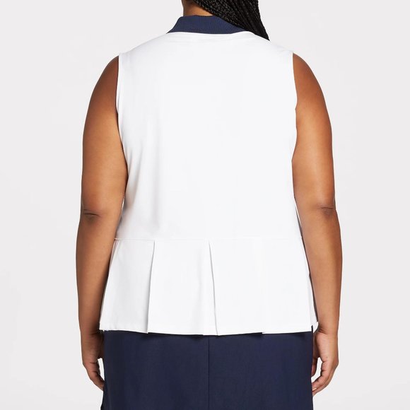 NWT Lady Hagen Women's Back Pleat Sleeveless Golf Polo - Picture 2 of 3